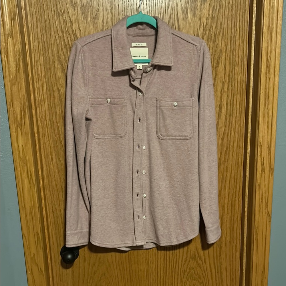 Thread & Supply Relaxed Fit Shirt in Soft Pink